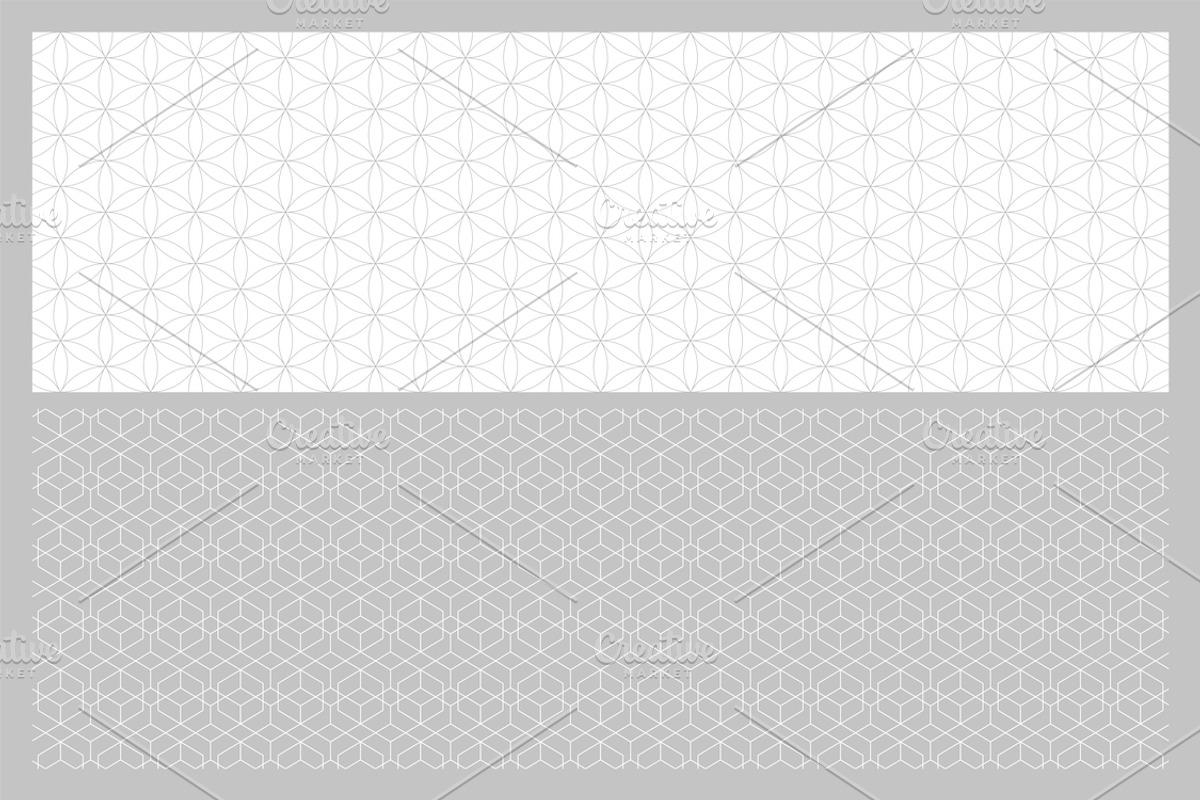 Elegant geometric seamless patterns, a Pattern Graphic by ExpressShop