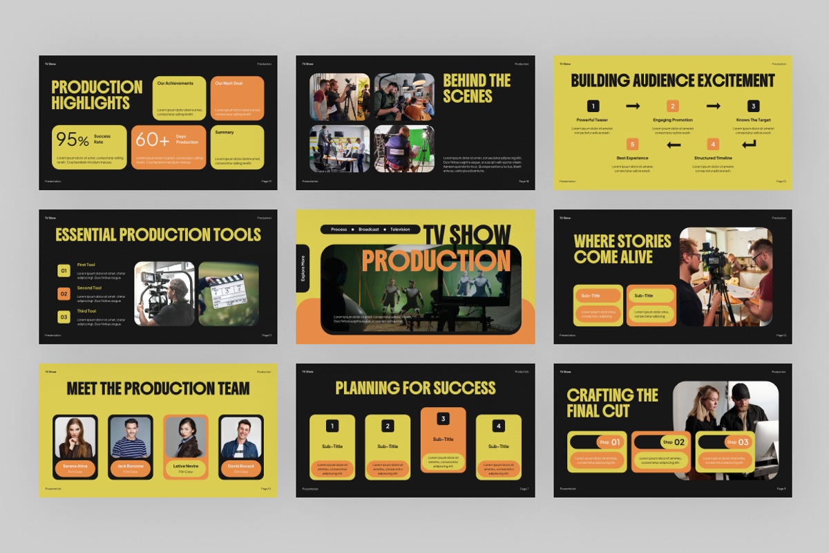 TV Show Production Google Slides, a Presentation Template by Loin Studio (Photo 3 of 4)