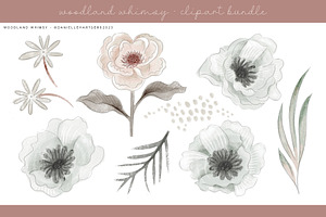 WOODLAND WHIMSY CLIPART BUNDLE DH