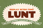 Lunt DISPLAY sans serif RETRO font, a Font by Auvrea Studio (Thumbnail 1 of 6)