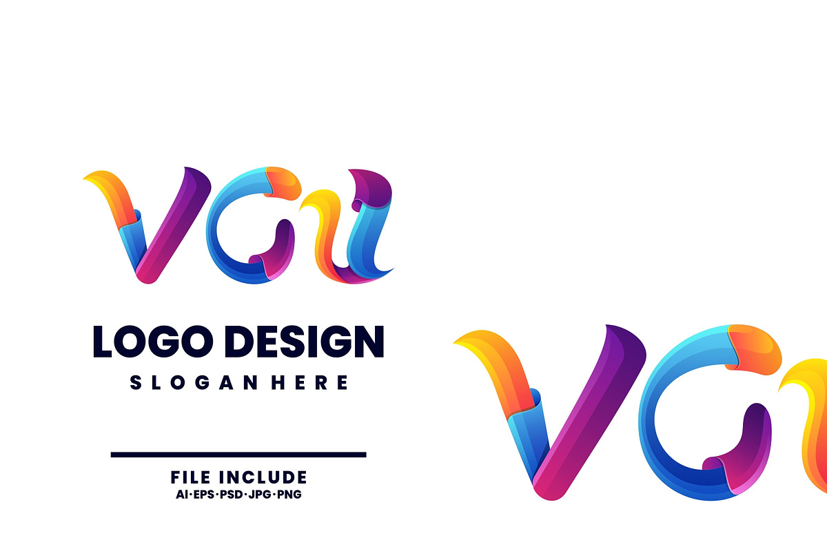 Vcu Colorful Logo, a Branding & Logo Template by Dundutdesain8