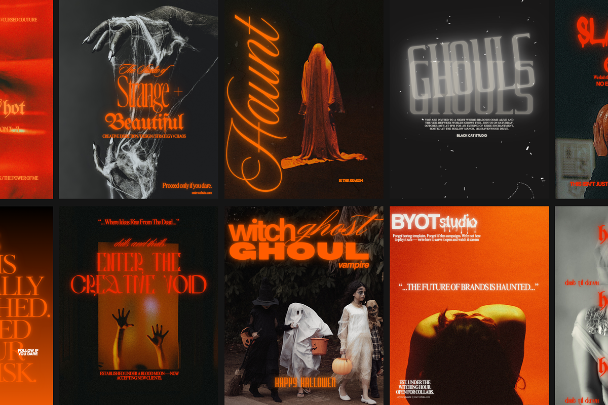 Halloween Instagram Canva Templates preview 2