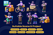 Coffee Culture: 3D Character Illustr, a Characters & Person 3D Model by orenjidesign (Thumbnail 4 of 8)