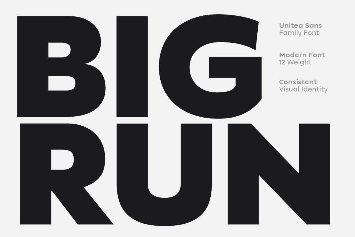 Unitea Sans Serif Family, a Sans Serif Font by Yukita Creative (Photo 3 of 12)