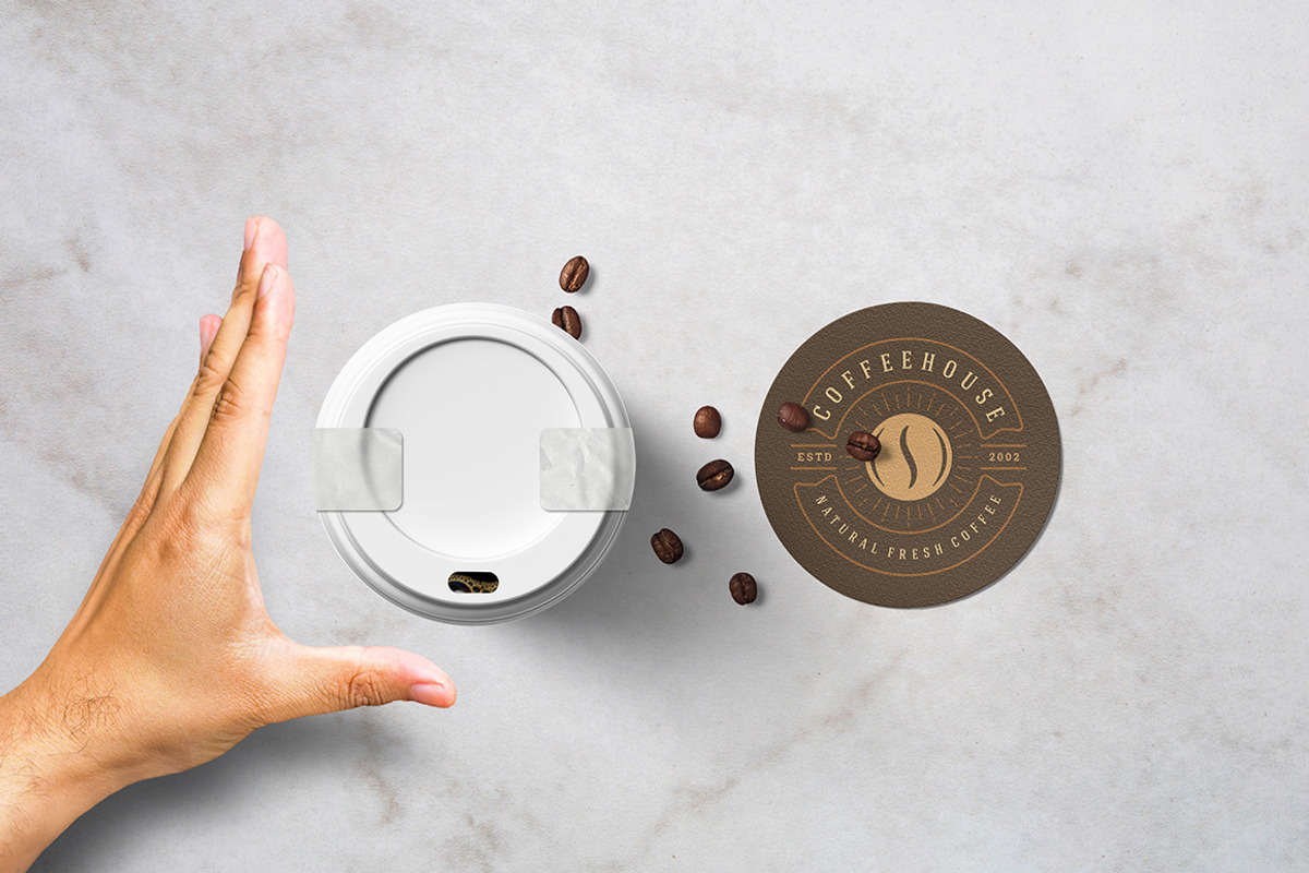 36 Coffee Logos and Badges, a Branding & Logo Template by Vasya Kobelev (Photo 9 of 15)