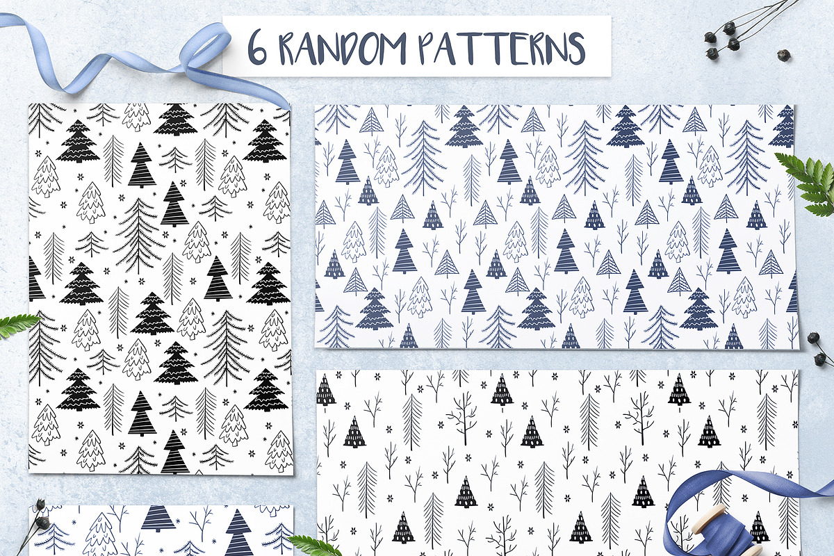 Winter Forest /// seamless patterns, a Pattern Graphic by catary art (Photo 6 of 7)