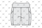 Biker Shorts Fashion Flat, a Bottom Mockup by haydenwentworth (Thumbnail 2 of 3)