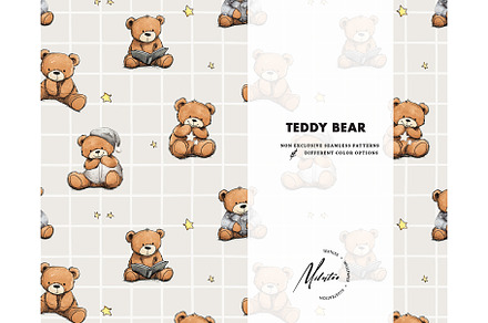 Teddy bear nursery pattern, a Pattern Graphic by Milatoo