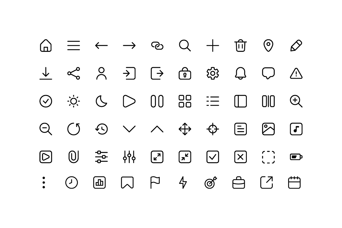 200 Modern UI-UX Icons for Apps, Web, an Outline Icon by Icons Drop (Photo 6 of 8)
