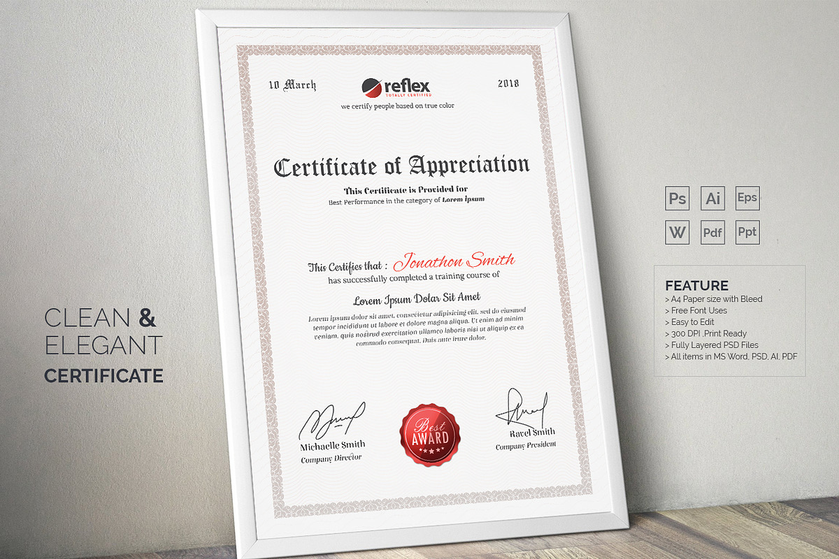 Certificate, a Stationery Template by deviserpark (Photo 3 of 8)