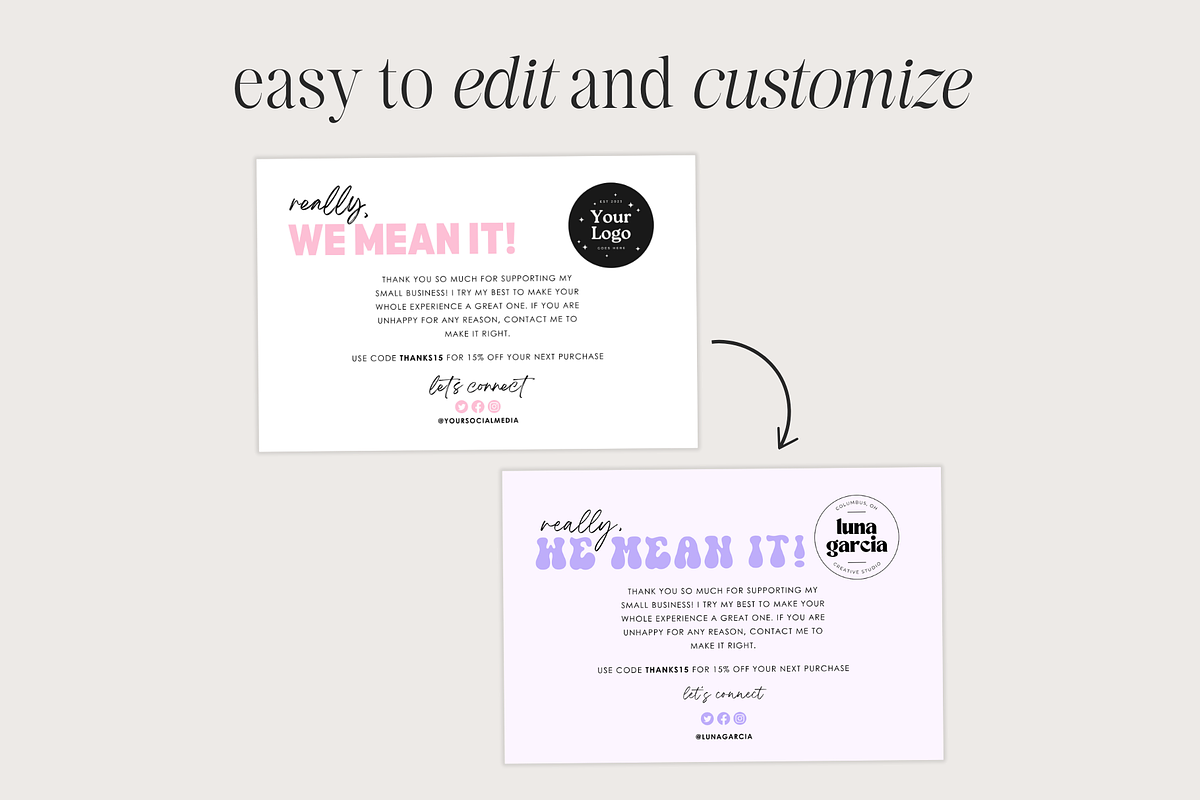 Business Thank You Card, a Card Template by thebrandcove (Photo 4 of 7)