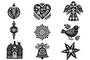 Nordic Folk Christmas 400 Clip Art, an Object Graphic by Pattern Whimsy (Thumbnail 2 of 7)