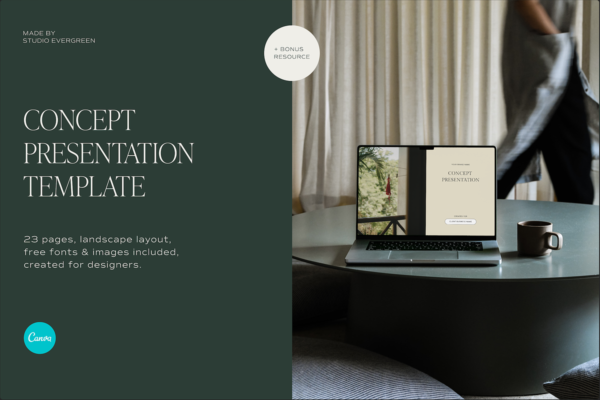 Concept Presentation Template, a Presentation Template by Studio_Evergreen (Photo 1 of 10)