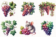 Watercolor Grape Clipart, an Illustration by OK Design (Thumbnail 5 of 5)