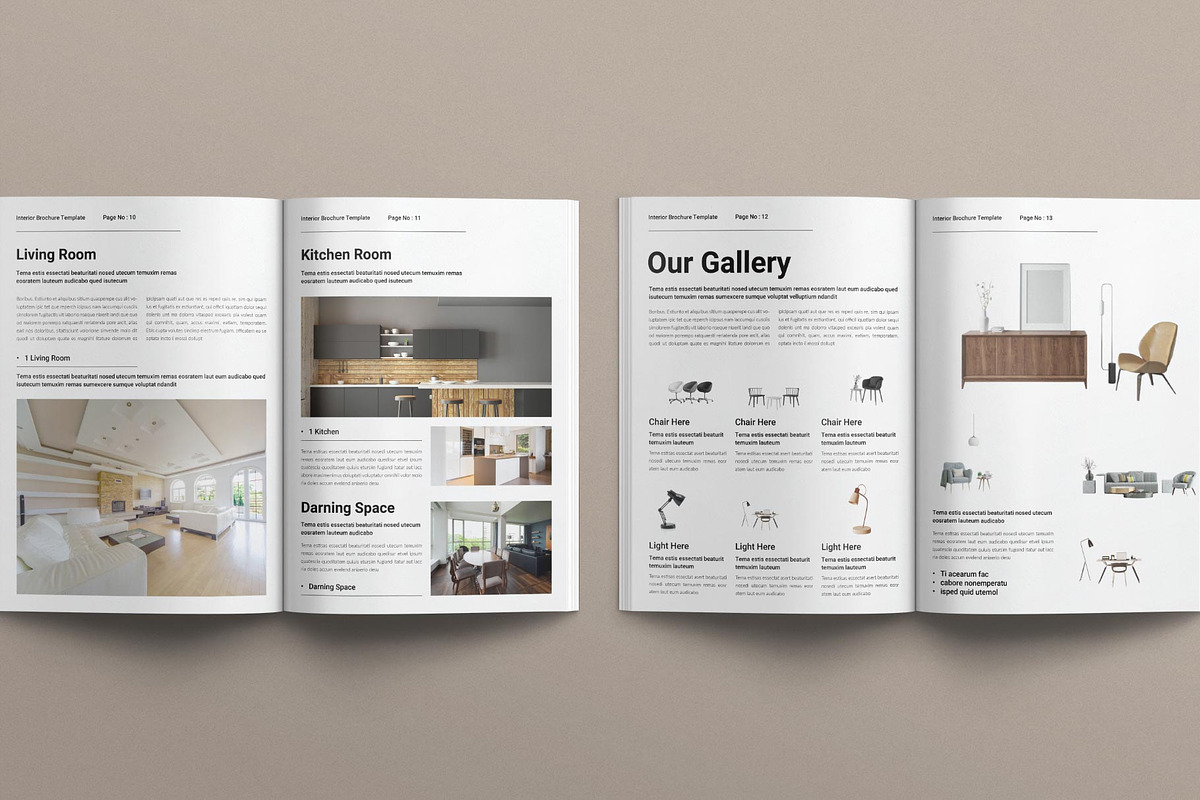 Interior Brochure Template, a Brochure Template by E-Type (Photo 5 of 7)