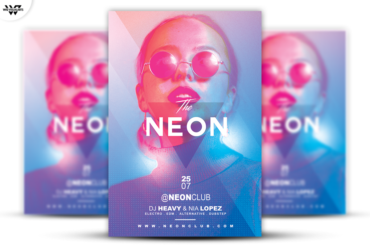 3in1 NEON WOMEN Flyer Bundle, a Flyer Template by WG DESIGN (Photo 4 of 4)