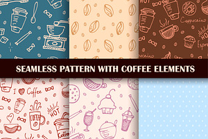 100 Hand Drawn Coffee House Element