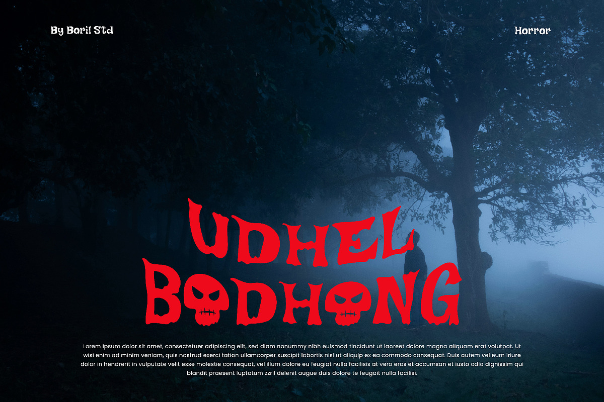SCQORY - Halloween Horror Typeface, a Handwritten Font by Boril Std (Photo 9 of 10)