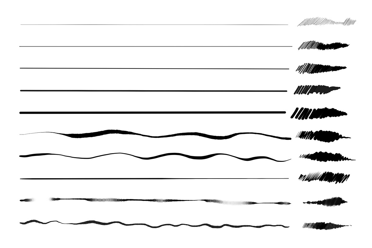 10 Fine Liner Brushes Procreate, a Brush Add-On by CCPreset (Photo 3 of 3)