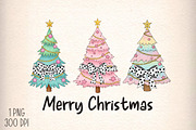 Watercolor Merry Christmas Tree PNG, an Illustration by Daily.Designs (Thumbnail 1 of 5)
