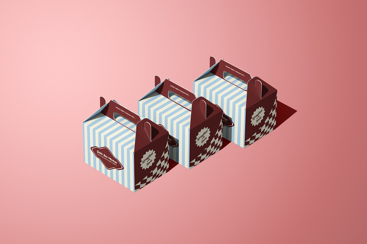 Takeaway Gable Box Packaging Mockup, a Packaging Mockup by Sheikhadesign (Photo 8 of 11)