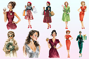 Fashion Classy Elegant Woman Clipart, a Graphic by CitraGraphics (Thumbnail 2 of 4)