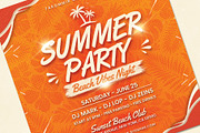 Summer Party Flyer, a Flyer Template by Tarommir (Thumbnail 3 of 3)
