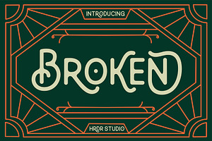 Broken - vintage handcrafted font