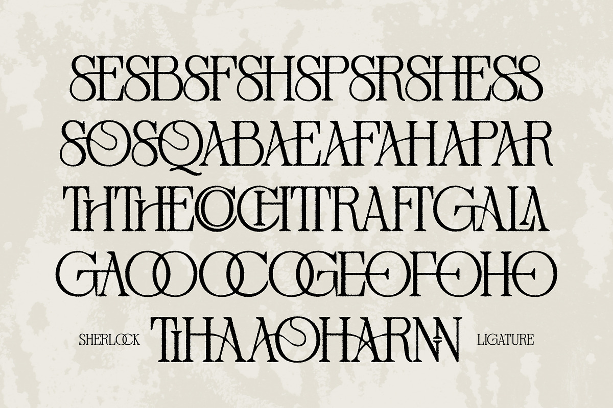 Distressed Sherlock – Elegant Serif, a Serif Font by Mahesans Co (Photo 8 of 10)