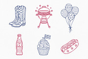 USA Bundle, 4th of July Clipart, an Object Illustration by Pretty Meerkat (Thumbnail 6 of 7)