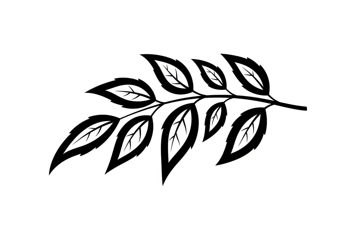 Botanical Leaf Silhouette Bundle, an Illustration by yasushie (Photo 21 of 51)