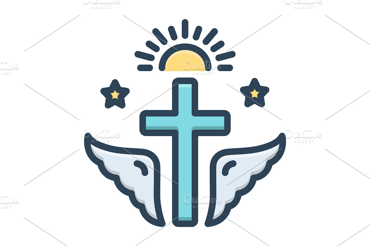 Faith christianity color icon, a Duotone Icon by Creative priyanka