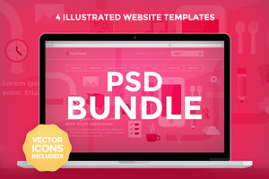 PSD Bundle - 4 Website Templates