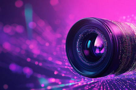 Camera Lens Positioned Against a Vib, a Photo by Tanuart