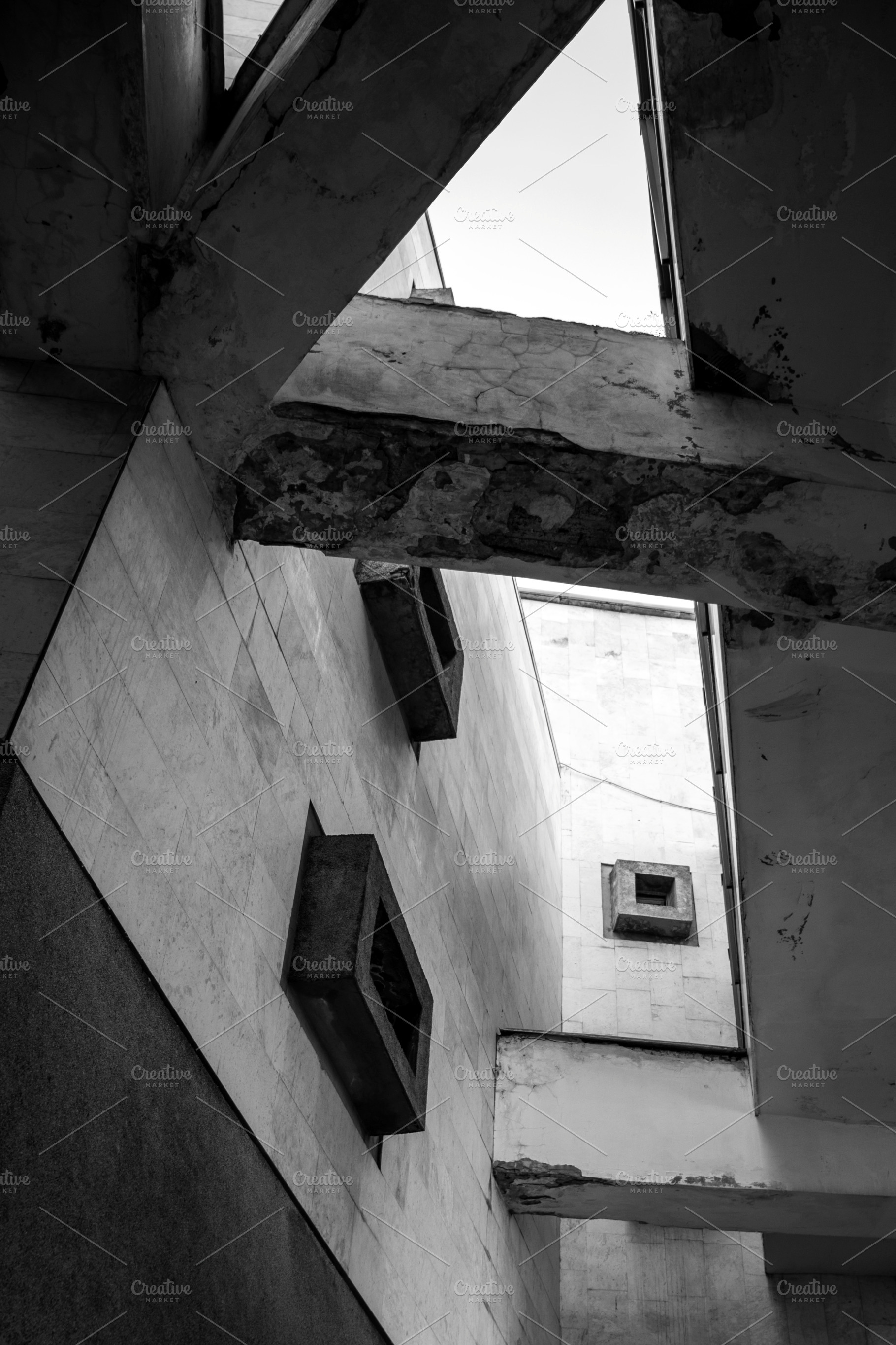 Bottom view of building structures, an Architecture Photo by Schreibikus