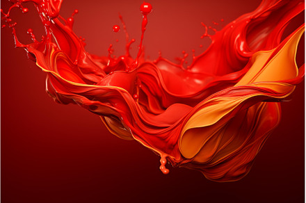 Metallic Red gold liquid. Generate, an Arts & Entertainment Photo by Ylivdesign