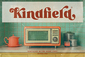 Kindfield Nostalgic Retro Serif Font, a Serif Font by Heinzel Std