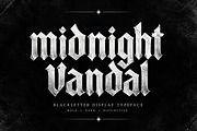 Midnight Vandal, a Blackletter Font by Wow Magic (Thumbnail 1 of 5)