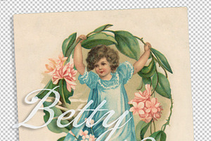 vtg greetings, flower doll 2