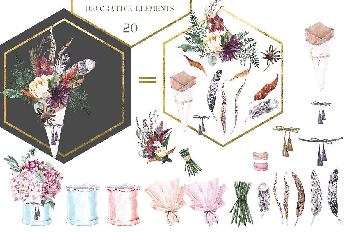 FLORISTA Huge Floral Collection, an Illustration by Cat In Colour (Photo 11 of 14)