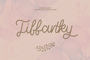 Tiffanky Monoline Cursive Font