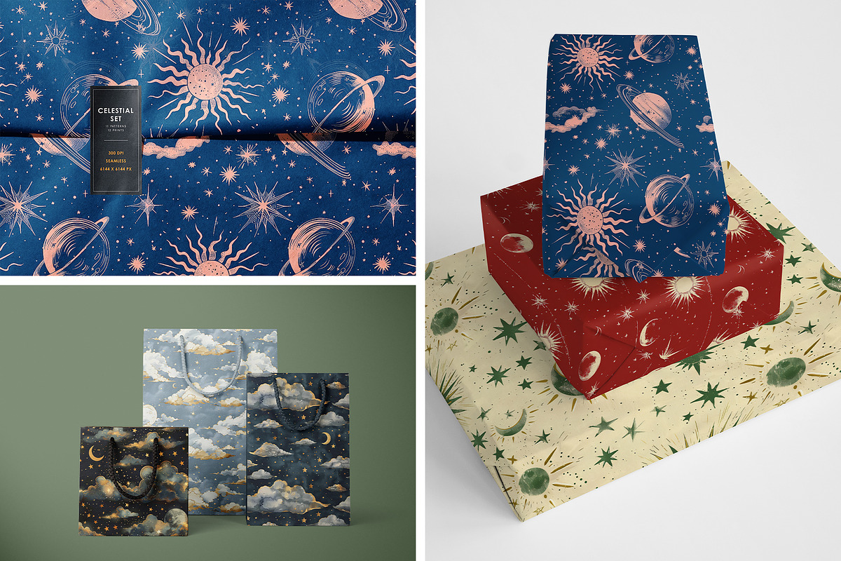Celestial Patterns and Art Prints, a Pattern Graphic by Ninterints (Photo 16 of 19)