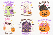 Halloween Kawaii Clipart Pumpkin PNG, a Seasonal Illustration by SugarCloudStudioArt (Thumbnail 2 of 5)