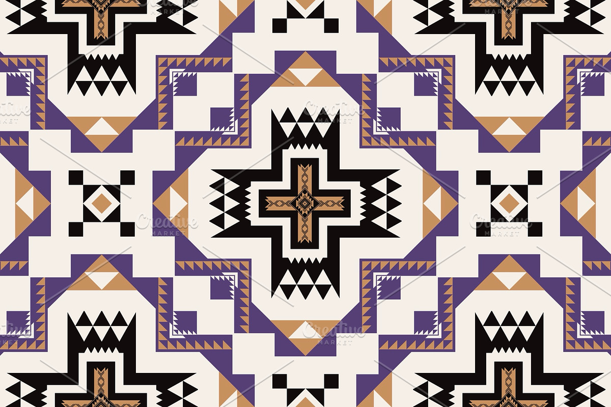 Colorful Native American Pattern, a Pattern Graphic by PPEthnicDecorPattern (Photo 1 of 9)