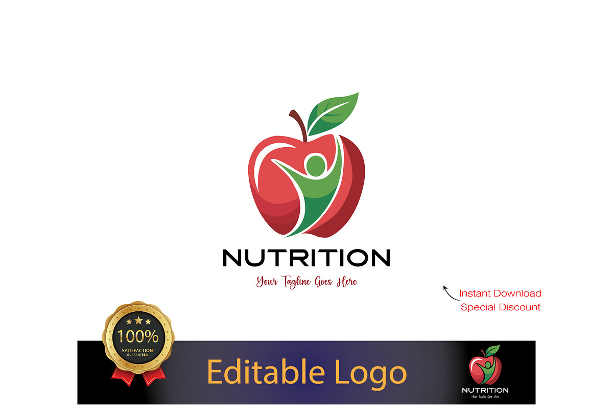 Custom Nutritionist Logo Template