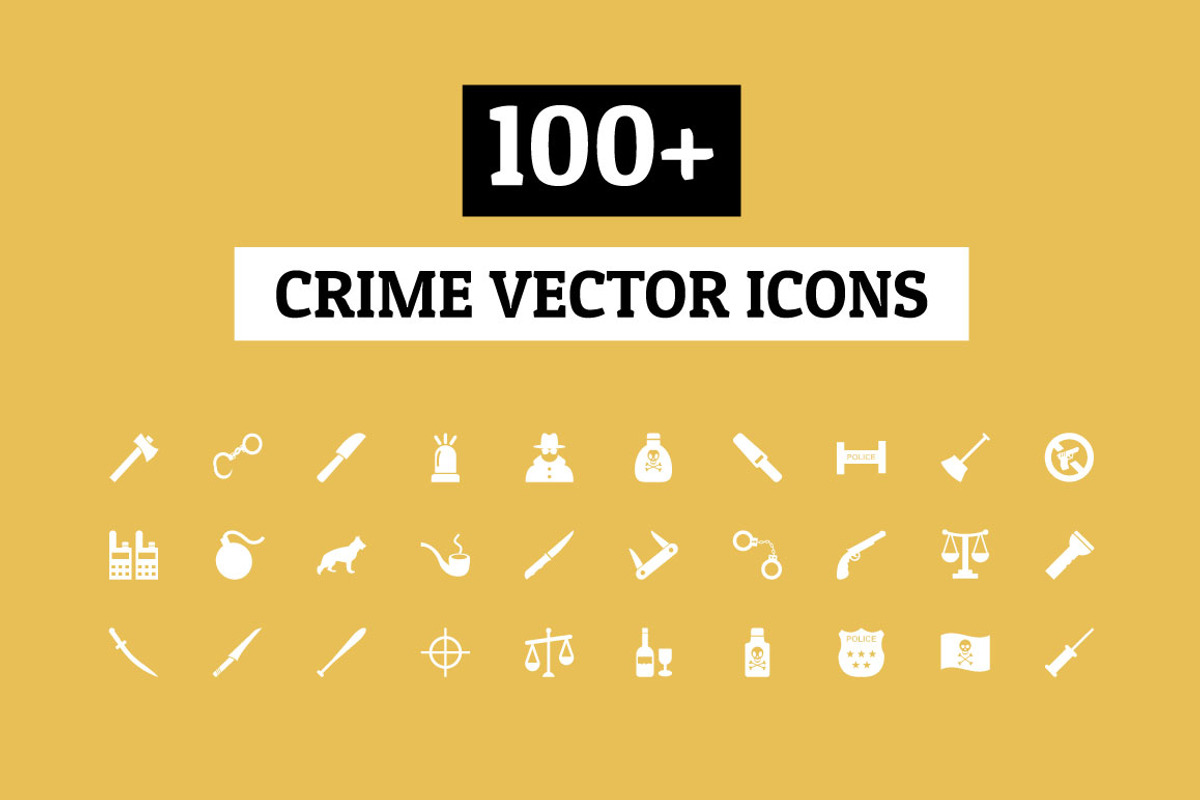 100+ Crime Vector Icons
