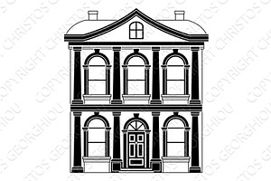 House Old Building Outline, an Object Illustration by Christos Georghiou