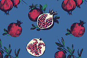 Pomegranates, hand-drawn set, a Decorative Illustration by Good Studio (Thumbnail 5 of 5)