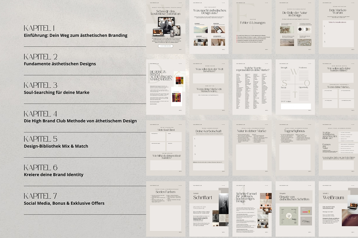 Canva Aesthetic Branding Templates, a Branding & Logo Template by highbrandclub (Photo 7 of 9)
