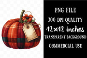 Autumn Plaid Pumpkin Clipart, an Illustration by Designking (Thumbnail 4 of 4)